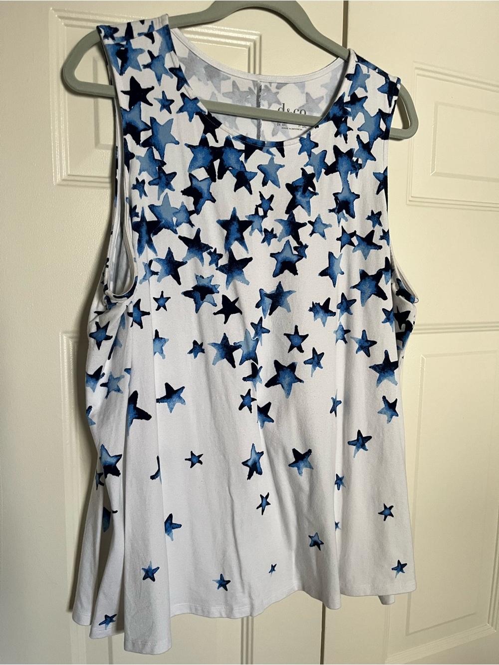 Denim & Co 2X Star NWOT Sleeveless Top